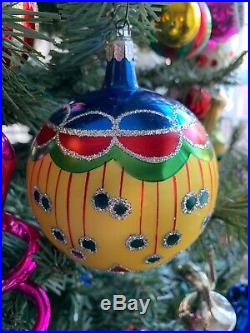 Christopher Radko Mission Ball Glass Christmas Ornament