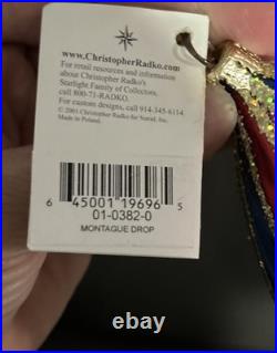Christopher Radko Montague Teardrop Ornament Vintage Early 2000s RARE HTF
