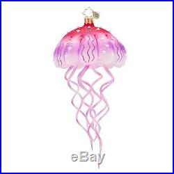 Christopher Radko Moon Jelly Pink Jellyfish Themed Glass Ornament