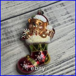 Christopher Radko Mouth Blown Glass Christmas Ornaments Lot of 17 WithPlastic Box