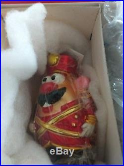 Christopher Radko Mr. Potato Head Christmas Ornament Toy Soldier in Box nwt