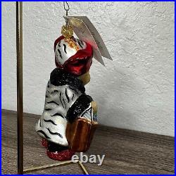 Christopher Radko Muffy Bear Fifth Avenue Bloomies Zebra Print Ornament