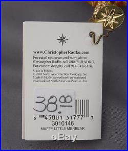 Christopher Radko Muffy Little Merbear 2003 Ornament Mermaid 3010146 Teddy Bear