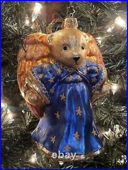 Christopher Radko Muffy Vanderbear Angel Bear With Halo Ornament 6