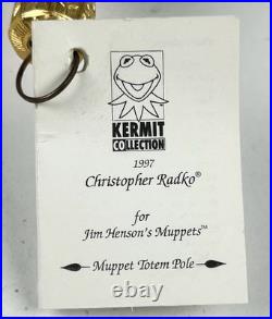 Christopher Radko Muppet Totem Pole 1997 Kermit Gonzo Fozzie 8 Ornament Tag Box