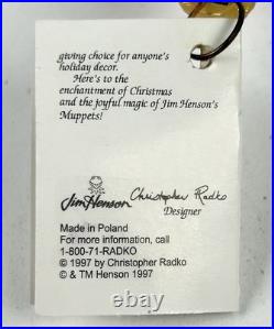Christopher Radko Muppet Totem Pole 1997 Kermit Gonzo Fozzie 8 Ornament Tag Box