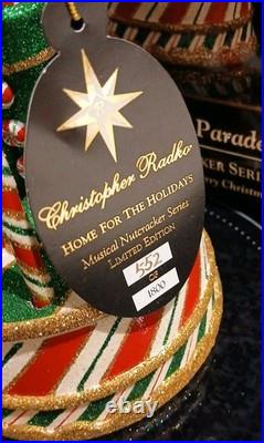 Christopher Radko Musical Nutcracker Peppermint Parade Limited Ed
