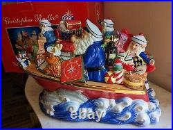 Christopher Radko NAUTICAL Nick Santa Claus Beach House Christmas Cookie Jar