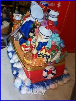 Christopher Radko NAUTICAL Nick Santa Claus Beach House Christmas Cookie Jar