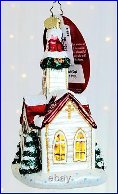 Christopher Radko NEW Enchanting Country Chapel 1021199 Christmas Ornament