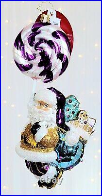 Christopher Radko NEW Lolli Jolly Christmas Santa 1021115 Christmas Ornament