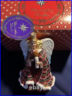 Christopher Radko NEW PLAID PRAYERS Angel Ornament