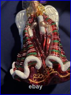 Christopher Radko NEW PLAID PRAYERS Angel Ornament
