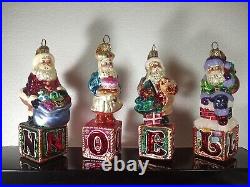 Christopher Radko, NOEL 4 Piece Set Santa 2000 Ornaments 00-SP-65 LTD ED