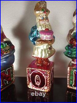 Christopher Radko, NOEL 4 Piece Set Santa 2000 Ornaments 00-SP-65 LTD ED