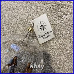 Christopher Radko Nativity Snow Fall Red Snow Globe Christmas Ornament New Withtag
