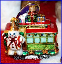 Christopher Radko Numbered Mr Bingle 2024 Christmas Express Streetcar Ornament