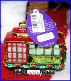 Christopher Radko Numbered Mr Bingle 2024 Christmas Express Streetcar Ornament