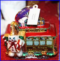 Christopher Radko Numbered Mr Bingle 2024 Christmas Express Streetcar Ornament