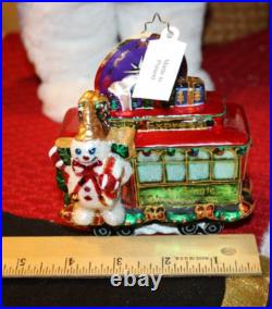 Christopher Radko Numbered Mr Bingle 2024 Christmas Express Streetcar Ornament