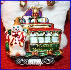 Christopher Radko Numbered Mr Bingle 2024 Christmas Express Streetcar Ornament