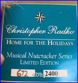 Christopher Radko Nutcracker Santa NEW Musical Lt Ed Peppermint Twist 24½