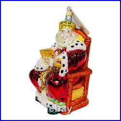 Christopher Radko Old King Cole Glass Christmas Ornament 6 RETIRED