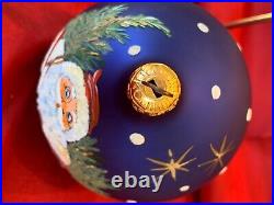 Christopher Radko Old World Santa Tear Drop Christmas Ornament. Italy