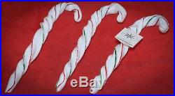 Christopher Radko Ornament 3 CANDY MINT CANE WHITE Red & Green Stripes 97-438-0