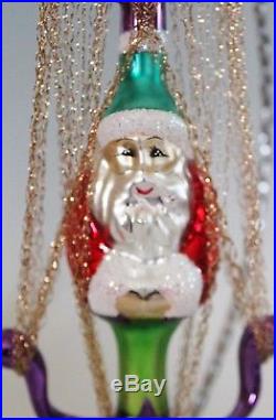 Christopher Radko Ornament Anchor Santa Gold Rare Colors Gilded