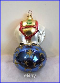 Christopher Radko Ornament Center Ring #90-90-4 Ball Drop Blue 1994 RARE R9#19