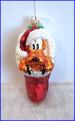 Christopher Radko Ornament Disney Pluto Stocking 98-DIS-07 NIB/SEALED (R16)