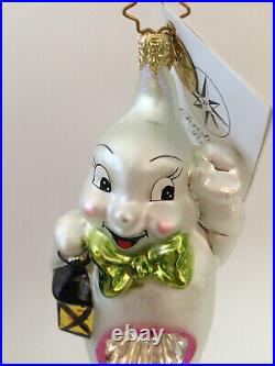 Christopher Radko Ornament Fly N' Fright 1011152 Halloween Ghost Reflector withB