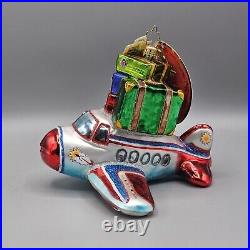 Christopher Radko Ornament In Flight Airplane 1016707