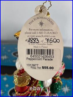 Christopher Radko Ornament Peppermint Parade Lt. Edition, 1013977. 7''tall