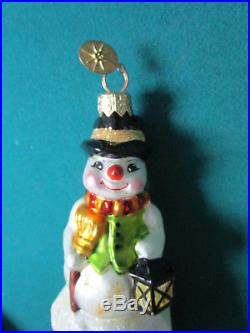 Christopher Radko Ornament Petit Snow Man Bell, Retired