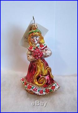 Christopher Radko Ornament Poinsettia Angel #1011463 NEW WITH TAG (R36)