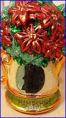 Christopher Radko Ornament RARE New Hampshire Old Man of the Mountain Cancer Bft