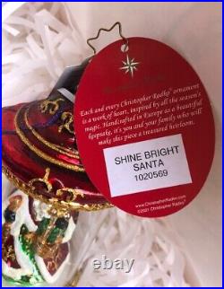 Christopher Radko Ornament Shine Bright Santa #1020569 Santa in Lantern NIB