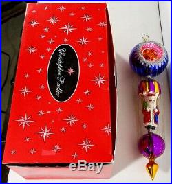 Christopher Radko Ornament in Box STAR DIVE SANTA Wired Balloon and Parachute