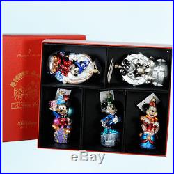 Christopher Radko Ornaments Disney Mickey's 70 Happy Years 1998 Anniversary Set