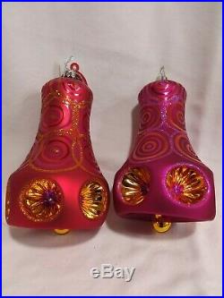 Christopher Radko Ornaments Set of 2 Signed Martian Bell 20th Anniversary