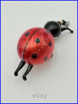 Christopher Radko Ornaments Vintage Christmas Ladybug Girl