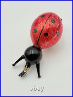 Christopher Radko Ornaments Vintage Christmas Ladybug Girl