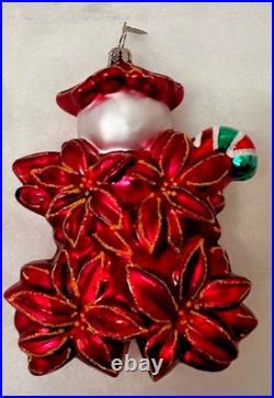 Christopher Radko POINZY PAL 2004 Poinsettia Ornament 1011696 RARE FIND