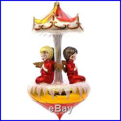 Christopher Radko PRAYERFULLY GATHERED Glass Carousel Angels Ornament