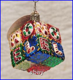 Christopher Radko Patchwork NOEL Gem Ornament 2004 No. 1011719 with Tags Christopher Radko Patchwork NOEL Gem Ornament 2004 No. 1011719 with Tags