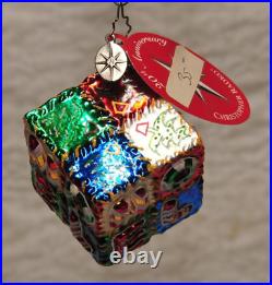 Christopher Radko Patchwork NOEL Gem Ornament 2004 No. 1011719 with Tags