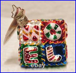 Christopher Radko Patchwork NOEL Gem Ornament 2004 No. 1011719 with Tags Christopher Radko Patchwork NOEL Gem Ornament 2004 No. 1011719 with Tags