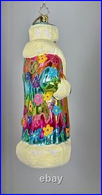 Christopher Radko Peace Hip Nick Santa. Rare. 7 Signed Christopher Radko Peace Hip Nick Santa. Rare. 7 Signed